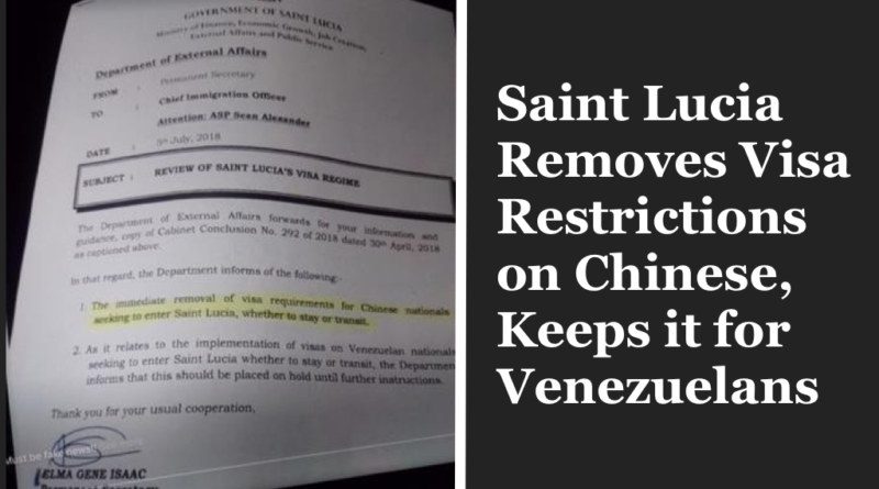 saint lucia removes visa restriction on chinese